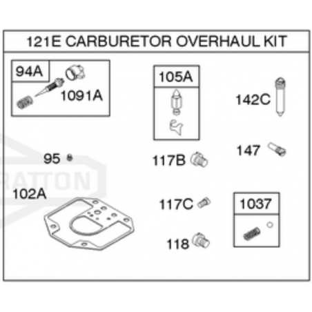 808274 - Kit Carburateur Briggs and Stratton